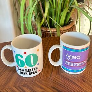 👛 (ANY 2/$20) HALLMARK|GOLDEN CLUB PAIR Of 2 Mugs 12oz. Capacity